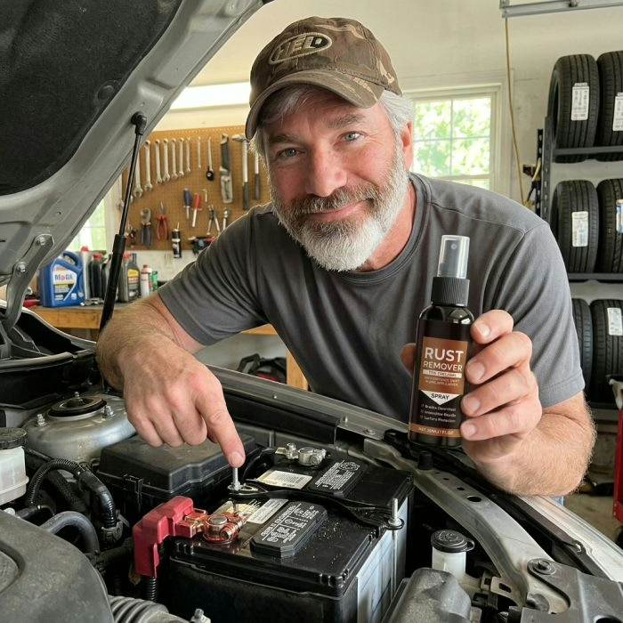 Rustifix in use for metal rust removal