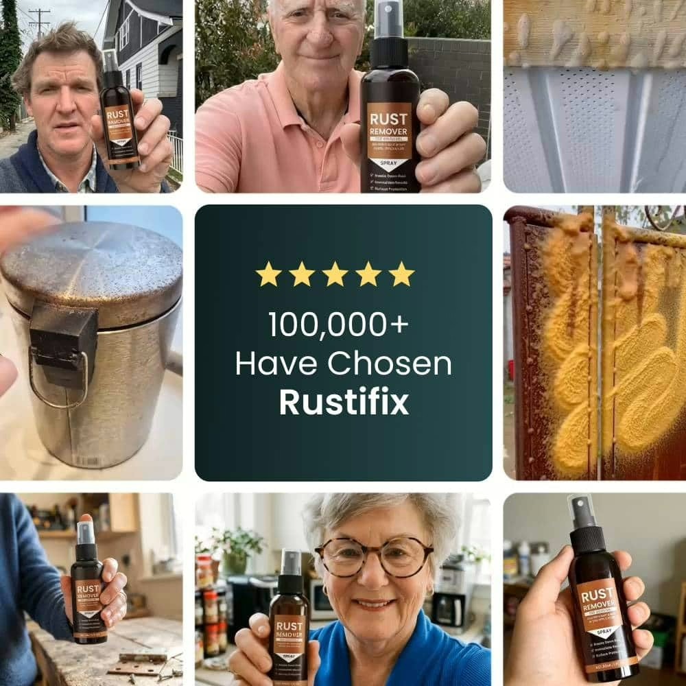 Rustifix cleaning application for rusty metal